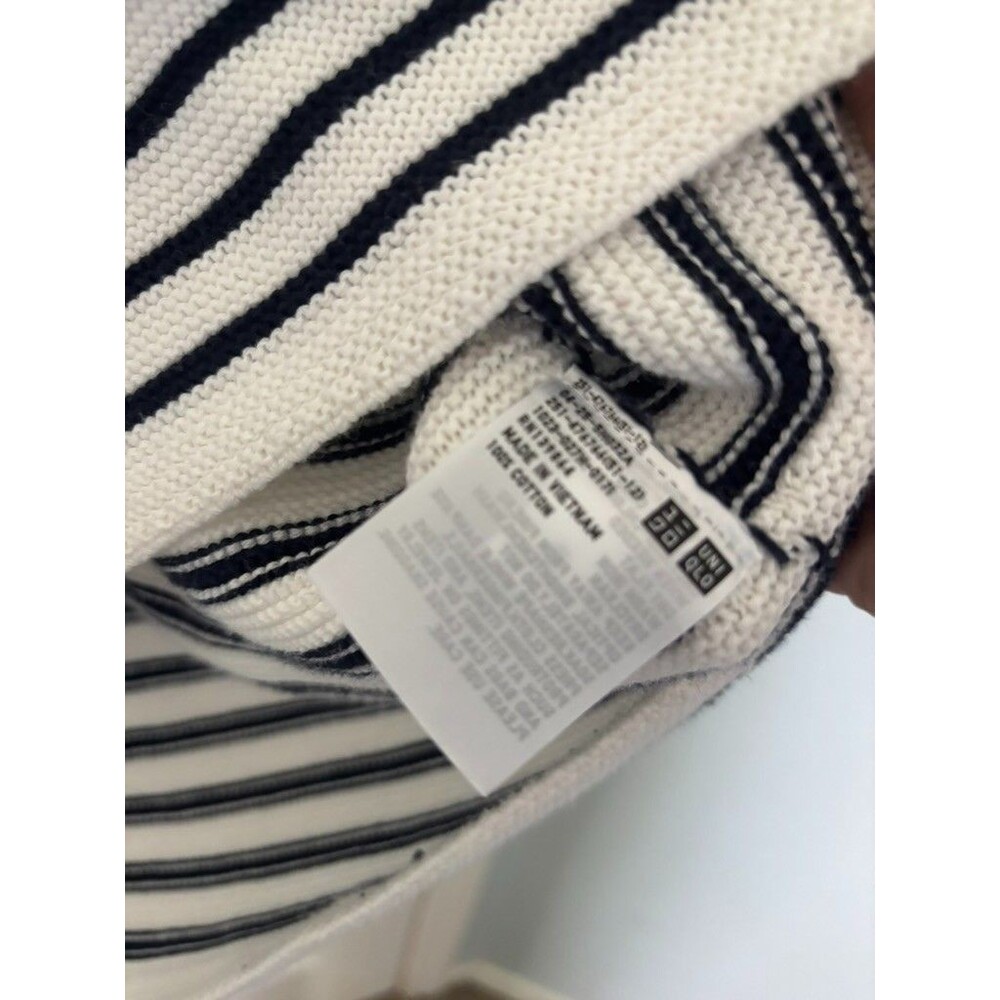 Uniqlo Striped  black white Sweater women Small oversized loose casual - Picture 2 of 6